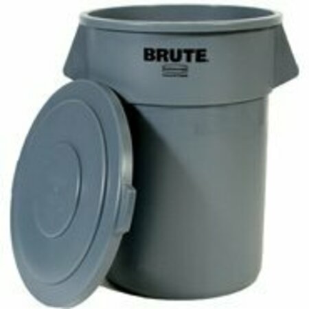 RUBBERMAID Brute Round Container Lid Gray 55 Gallon / 208.2 Liter FG265400GRAY-EA